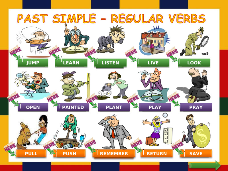 Past Simple regular verbs 2, слайд №2