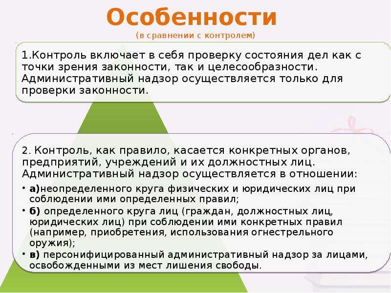 Сущность надзора. Особенности административного надзора. Особенности надзора. Особенности адм надзора. Административный контроль особенности.