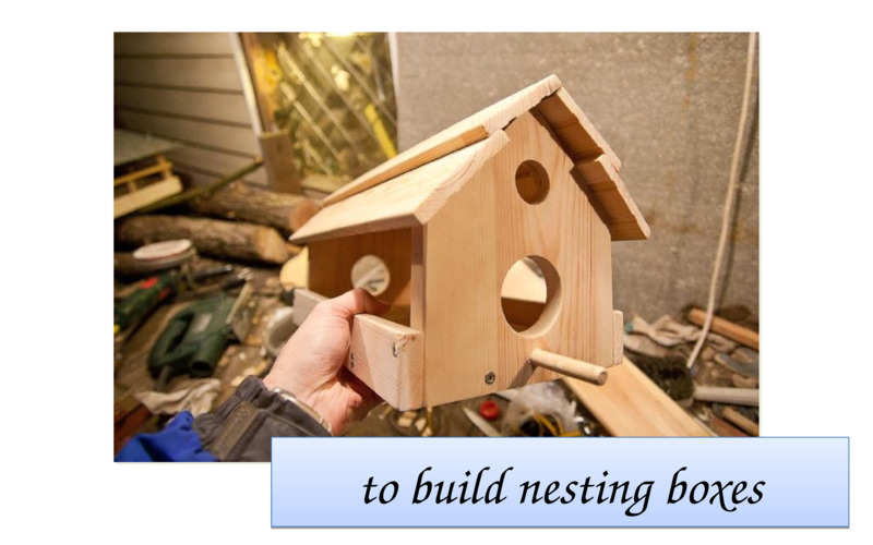   to build nesting boxes  