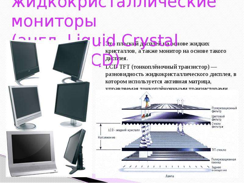 Презентация жидкокристаллические мониторы