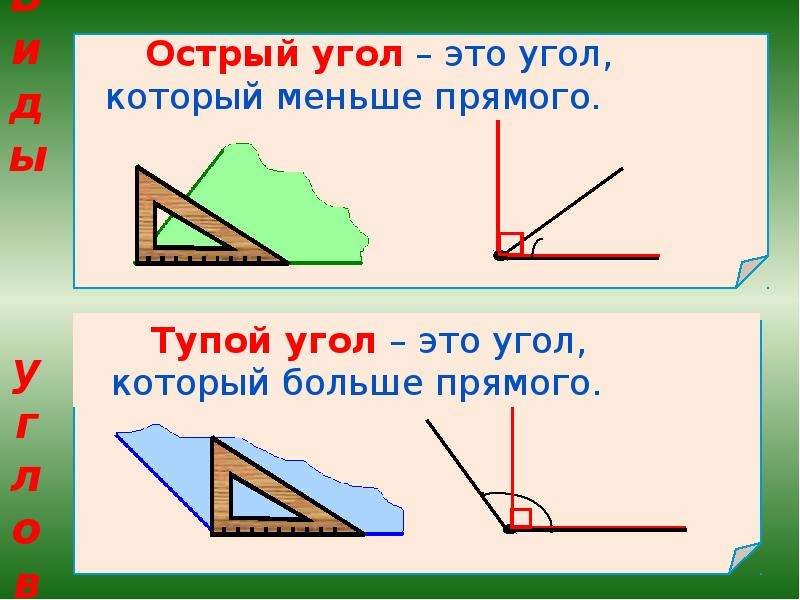 Как нарисовать тупой угол