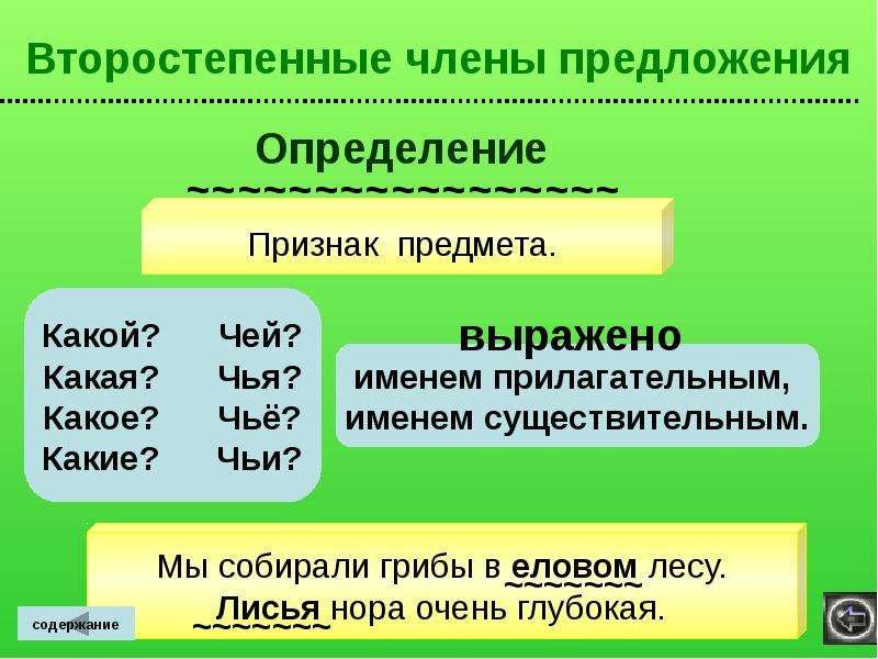 5 класс русский язык определение презентация