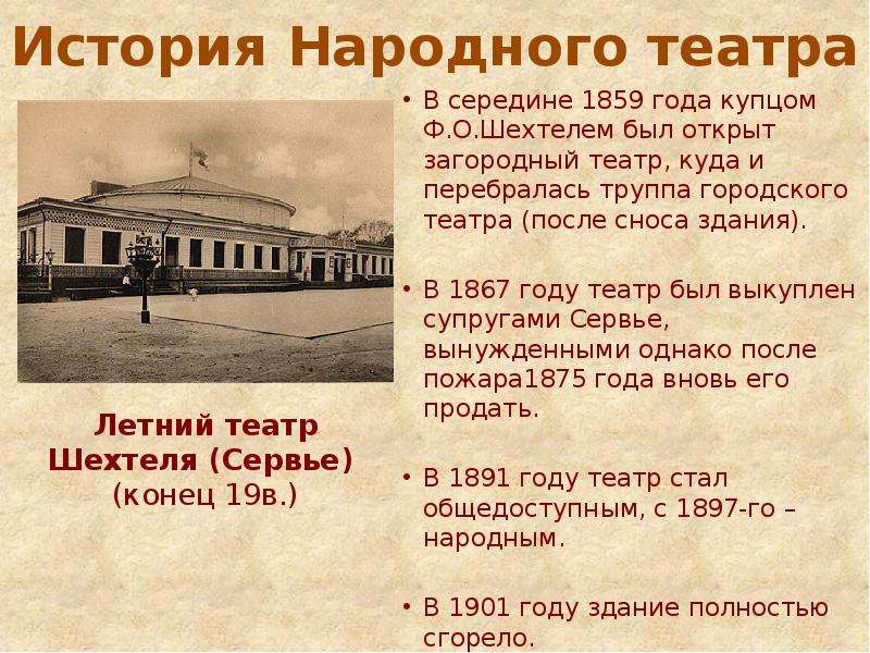 История советского театра презентация