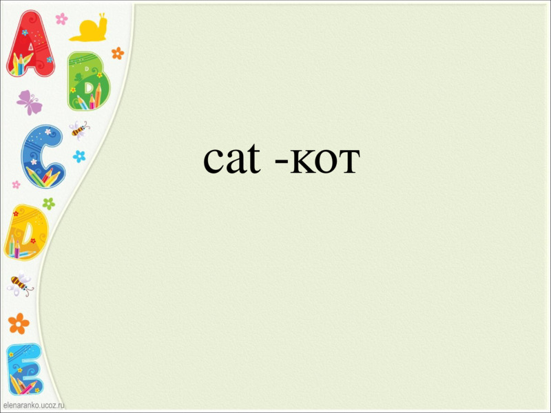   cat -кот   