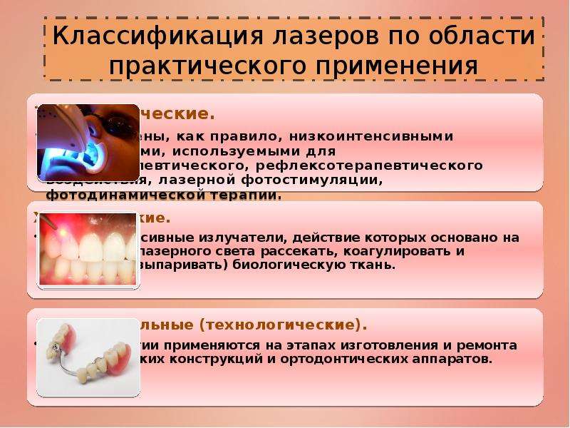 Лазеротерапия в стоматологии презентация