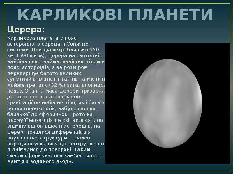 Презентация на тему история открытия цереры