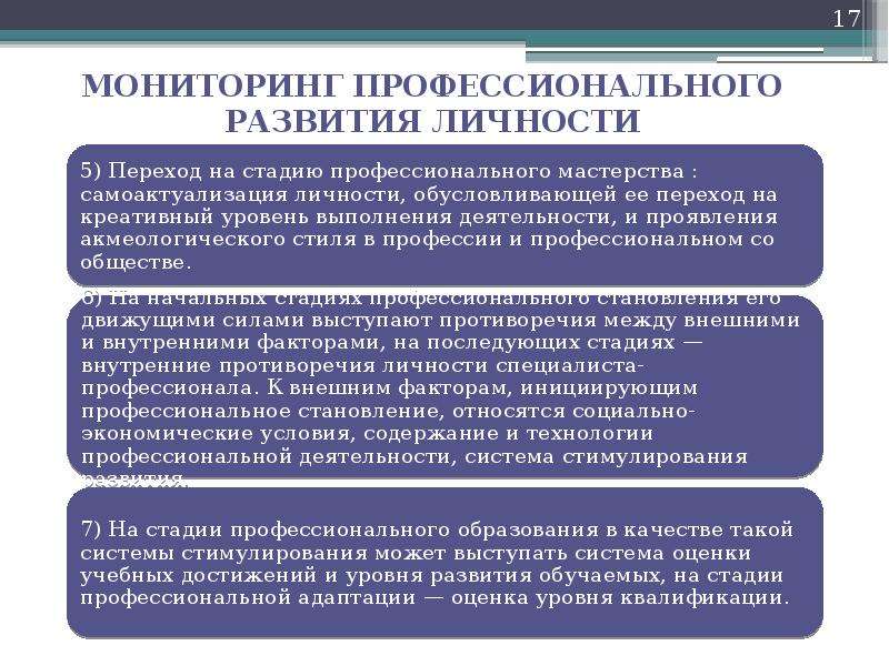 Этапы становления профессионала