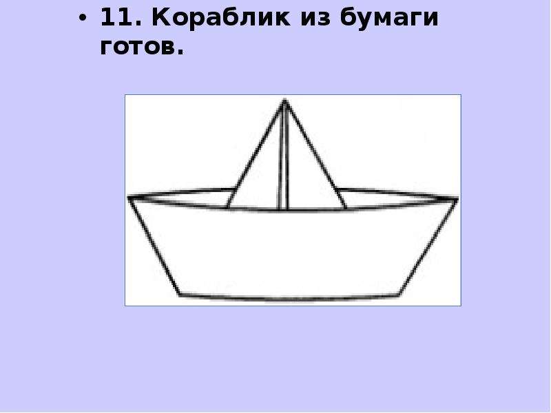 Изготавливаем кораблик 1 класс презентация лутцева