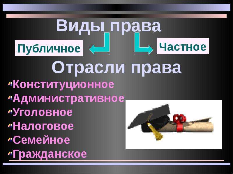 Обществознание презентация тема право. Виды права налоговое уголовное. Уголовное частное или публичное. Конституционное право России отрасль публичного или частного права.