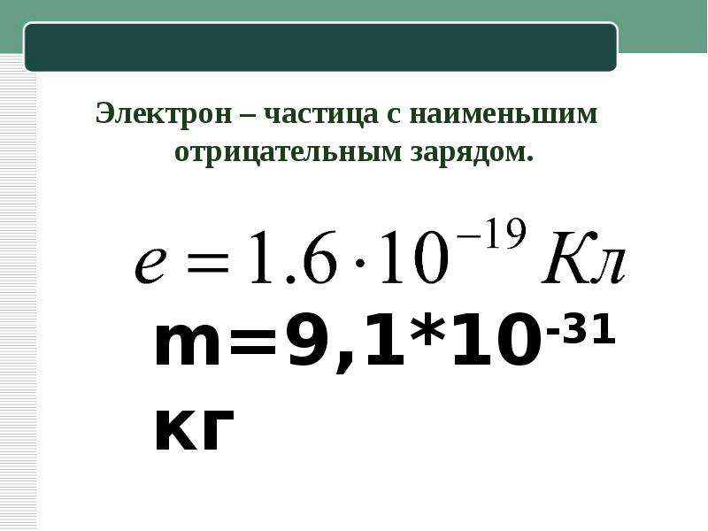 Закон сохранения электрического заряда презентация 10 класс