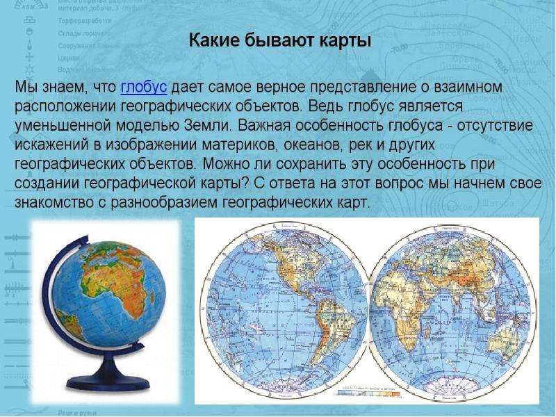 Географические карты презентация по географии