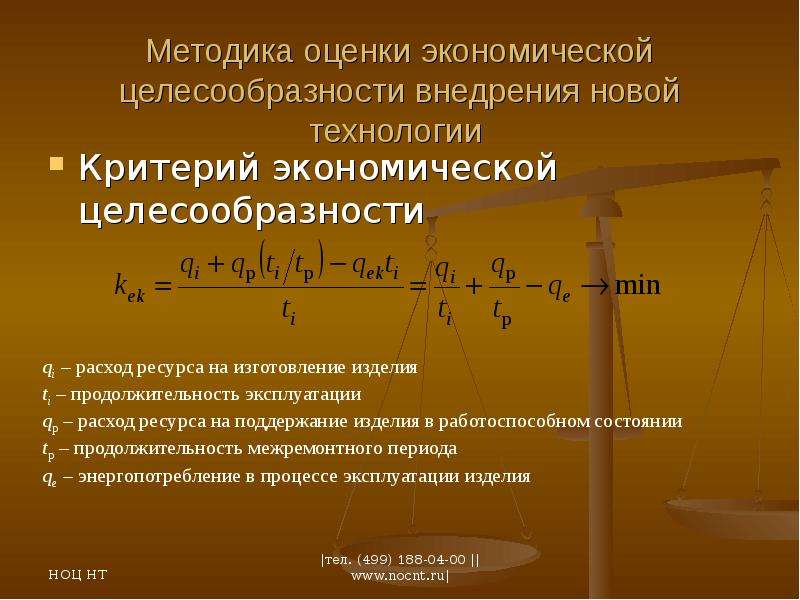 Экономическая целесообразность проекта