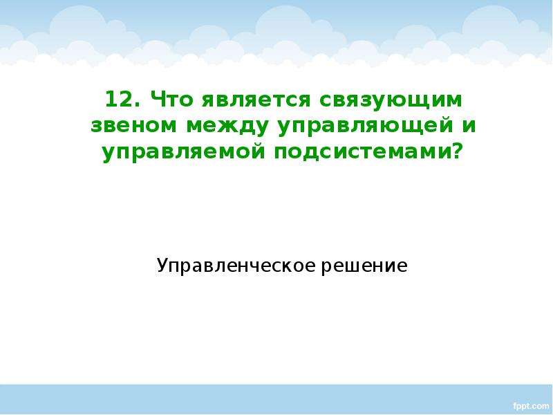Презентация блиц опрос Управленческие решения, слайд №13
