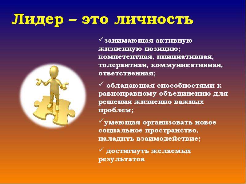 Презентация о лидере