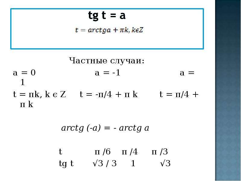 Формула случая. Частные случаи арктангенса. Частный случай арксинуса. Частный случай формулы. Частный случай арктангенса.