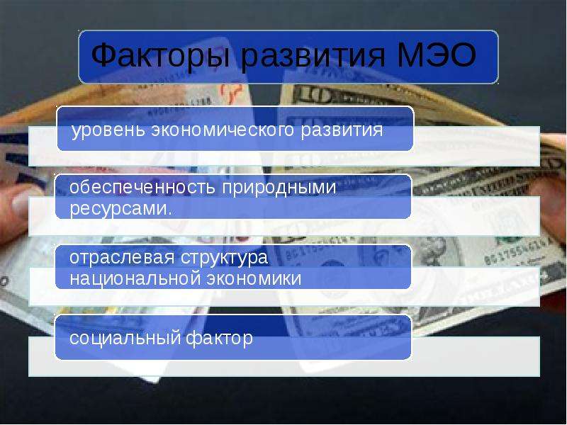 Развитие международных экономических отношений. Факторы развития международных экономических отношений. Факторы развития МЭО. Факторы формирования и развития МЭО. Основные факторы развития МЭО.