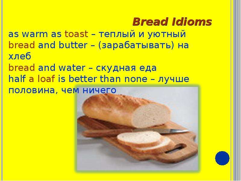 Bread перевод. Идиомы о еде на английском с переводом. Идиомы в английском языке с едой. Идиомы на английском языке про еду. Английские фразеологизмы о еде.