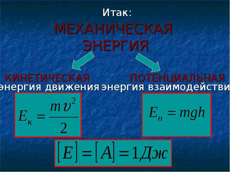 Механическая энергия фото