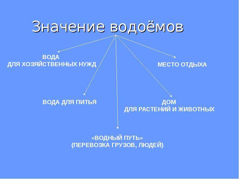 Значение водоемов