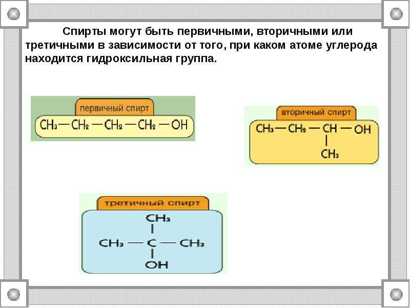 Презентация предельные одноатомные спирты