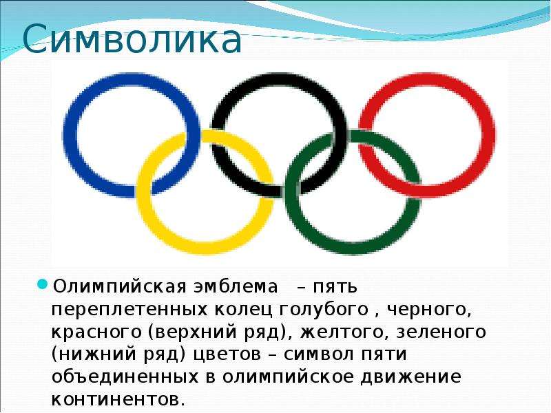 Какой континент символизирует олимпийской эмблеме. Олимпийский символ пять переплетенных колец. Олимпийская эмблема пять переплетенных колец. Символ олимпийского движения. Символ Олимпийских игр кольца.