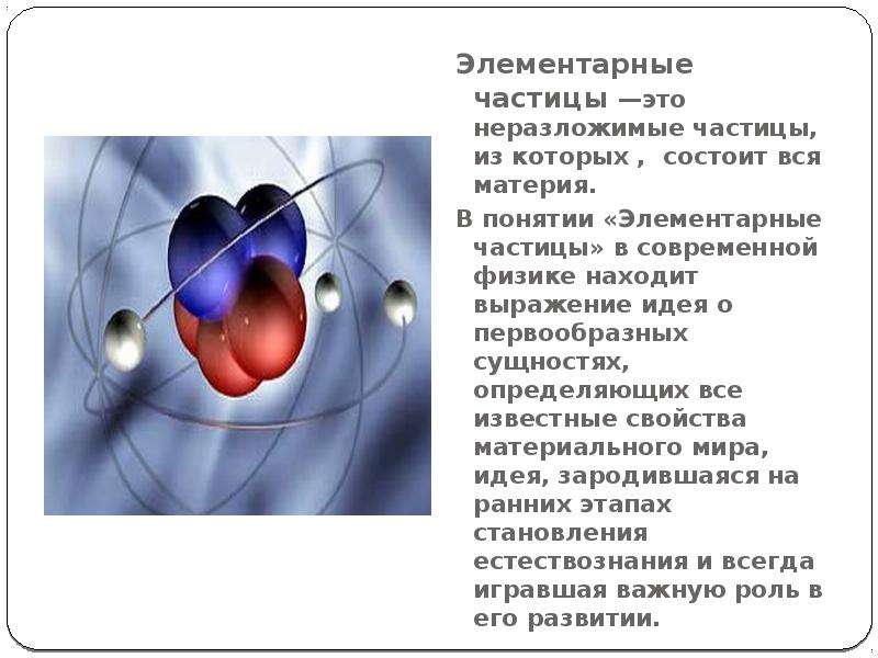 Мир элементарных частиц презентация