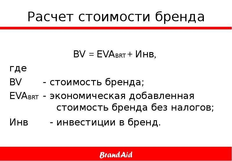 Проверка стоимости. Стоимость бренда формула. Как посчитать стоимость бренда. Расчет стоимости марок. Расчет оценки стоимости бренда.