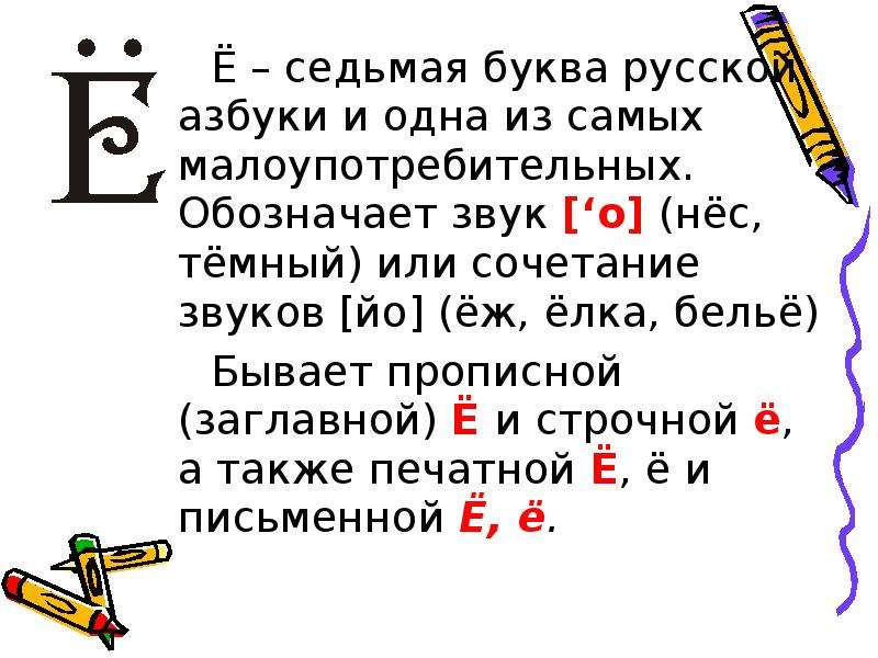 Е 7 е е ю 4. Сообщение про букву ё. Буква ё самая загадочная буква русского алфавита. Когда появилась буква ё в русском алфавите. Седьмая буква русской азбуки.