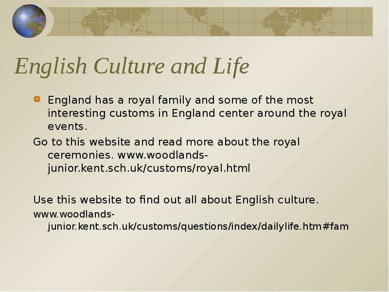 The english do life. About England. English Central.