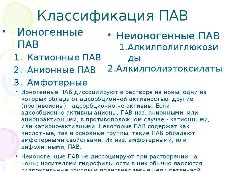 Поверхностно активные вещества картинки