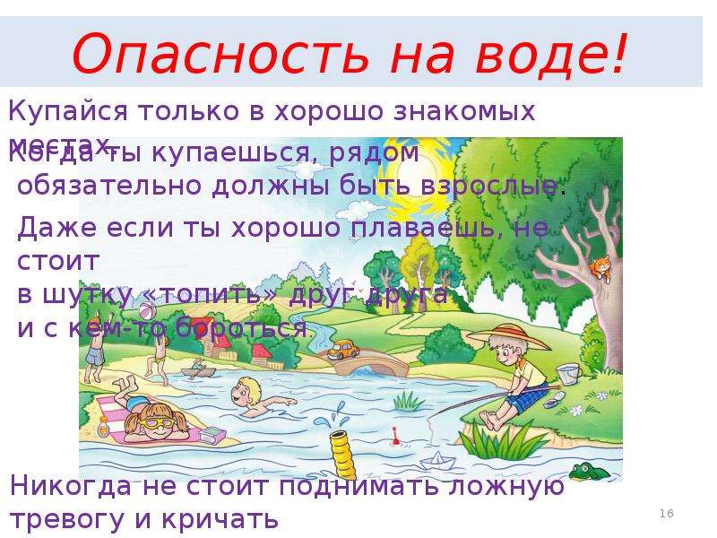 Презентация безопасность на воде для начальной школы