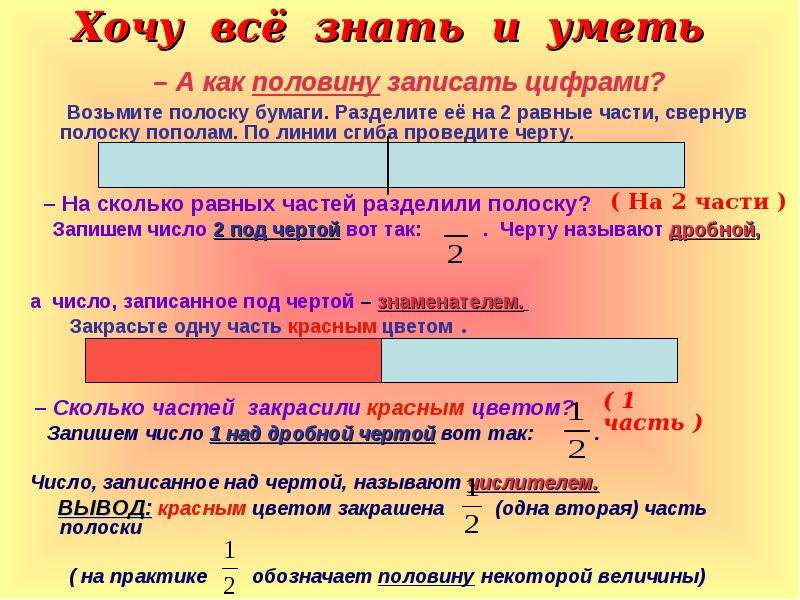 Равенство дробей. Деление пополам и половина. Деление пополам презентация. Деление пополам 2 класс. Признак равенства дробей.