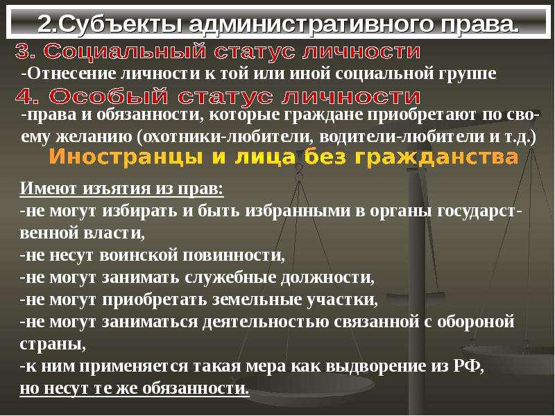 4 административное право. Субъекты и объекты административного права. Иностранные граждане как субъекты административного права. Конституционные права граждан как субъектов административного права. Граждане как субъекты гр права.