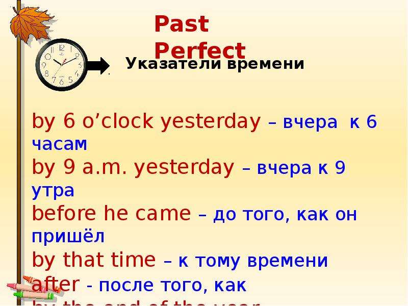 Past perfect tense презентация