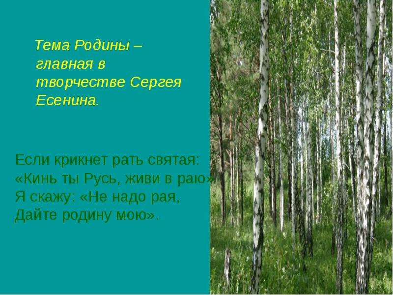 Тема родины в творчестве есенина. Тема Родины. Вывод по теме Родины в творчестве Есенина. Основная тема творчества Есенина. Эволюция темы Родины в творчестве Есенина.