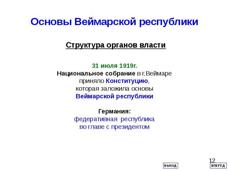 Веймарская конституция