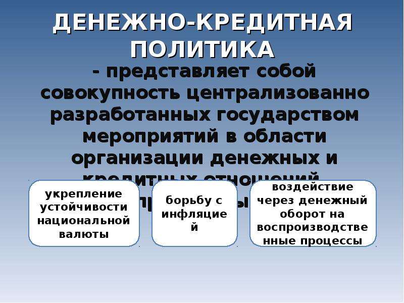 Денежно кредитное регулирование. Что представляет собой денежно-кредитная политика. Кредитная политика представляет собой. Проведение денежно-кредитной политики. Денежно-кредитная (монетарная) политика.