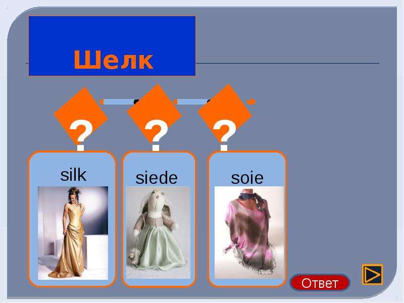 Шелк с ответом. A Life in Silk ответы на вопросы.