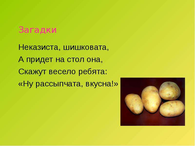 Загадка что приходит не приходя. Загадки про сою. Неказиста шишковата а придет на стол она. Рассыпчатая загадка. Загадка про коричневый цвет.