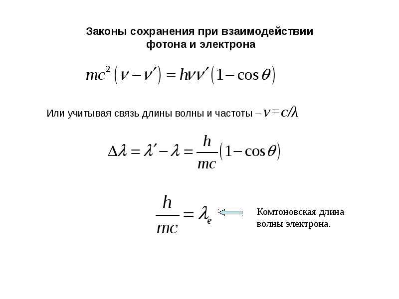 Взаимодействие фотона и электрона. Взаимодействие фотонов. Укажите виды взаимодействия фотонов с электронами..