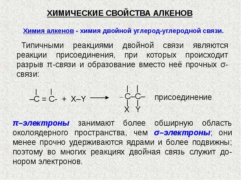 Реакции тройной связи. Химические связи алкенов. Двойная связь алкенов. Химическая связь в алкенах. Разрыв двойной связи алкенов.