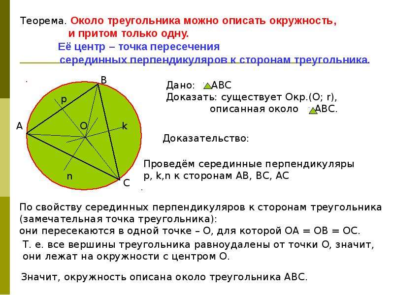 Описанная окружность презентация