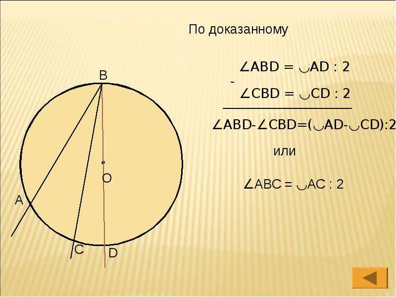 Теорема о вписанном угле 8 класс - презентация_, слайд №12