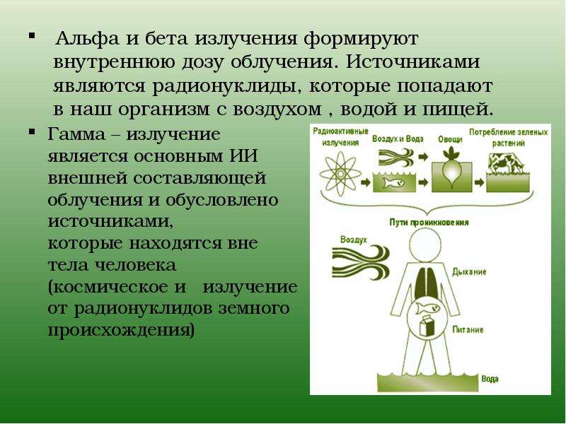 Влияние на человека ионизирующего излучения презентация