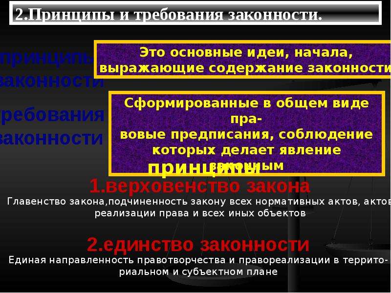 Законность и правопорядка основные направления