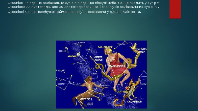 Презентация скорпион созвездие