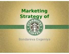 Marketing Strategy of Bondareva Evgeniya