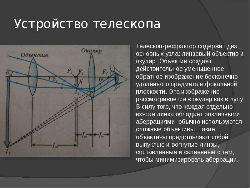 Презентация на тему телескоп по физике 8 класс