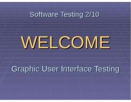 Software Testing 2/10   WELCOME