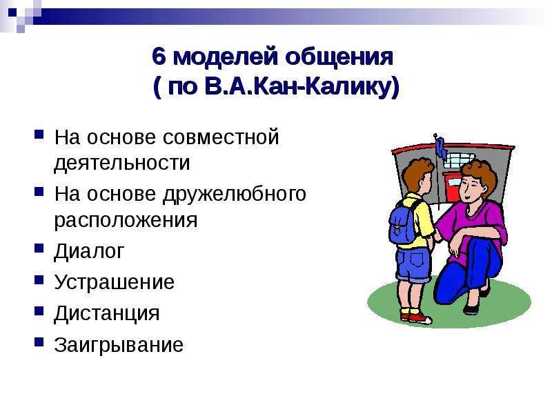 На основе совместной деятельности. 6 Моделей общения по в.а Кан КАЛИКУ. Модели общения. Модели общения в психологии. Информационная модель общения.